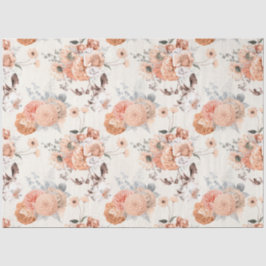 Papel De Seda Série de Design Floral Pêssego 8