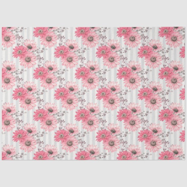 Papel De Seda Série de Design Floral Rosa 11 (Frente )