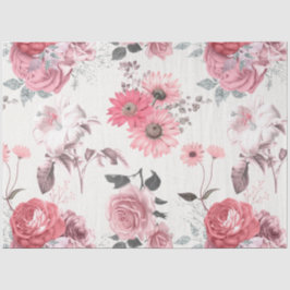 Papel De Seda Série de design floral rosa 12