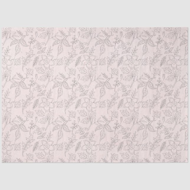 Papel De Seda Série de Design Floral Rosa 2 (Frente )