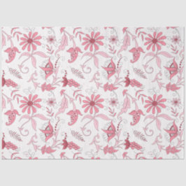 Papel De Seda Série de design floral rosa 4