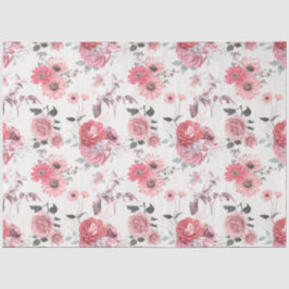 Papel De Seda Série de Design Floral Rosa 7