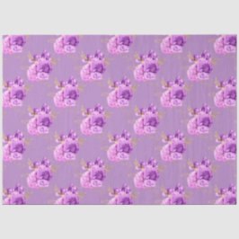 Papel De Seda Série de design floral roxo e dourado 11