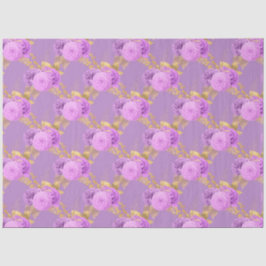 Papel De Seda Série de Design Floral Roxo e Dourado 15