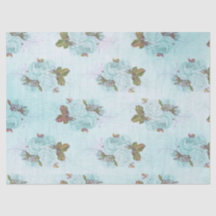 Série de Design Floral Turquesa Desbotada 10