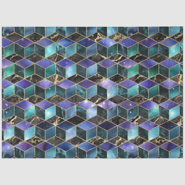 Papel De Seda Série de Design Isométrico da Galáxia 5 (Frente )