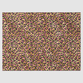Papel De Seda Série de Design Leopardo Rosa e Dourado 13