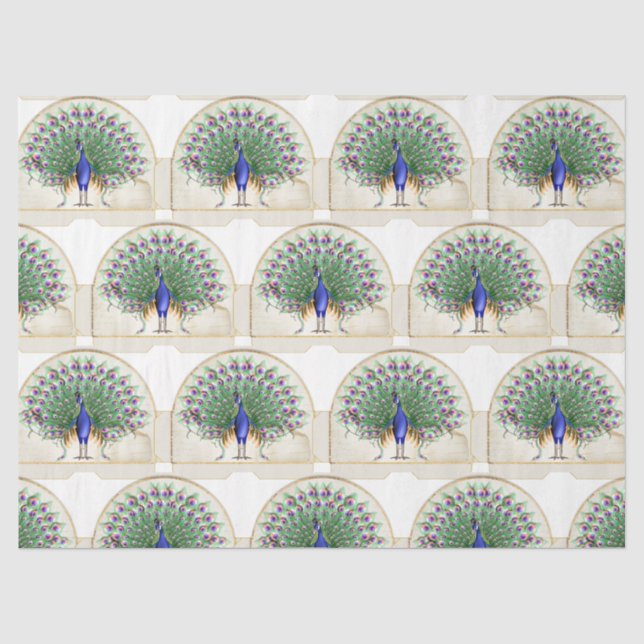 Papel De Seda Série de Design Pavão 8 (Frente )