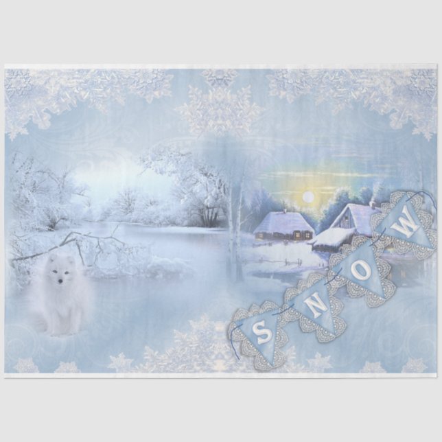 Papel De Seda Série de Design Winter Wonderland 3 (Frente )