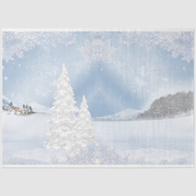 Papel De Seda Série de Design Winter Wonderland 7 (Frente )