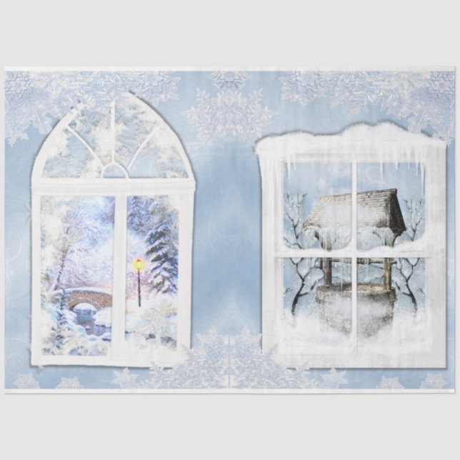 Papel De Seda Série de Design Winter Wonderland 8 (Frente )