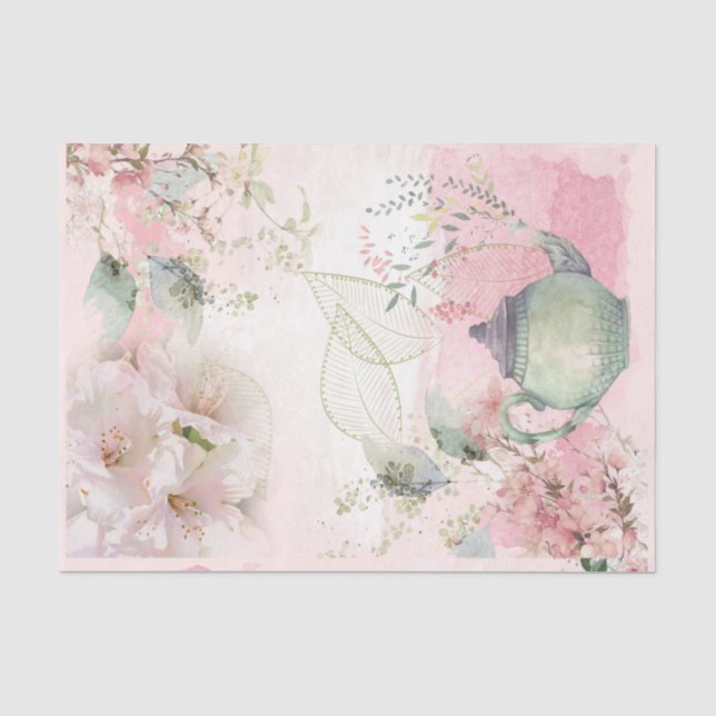 Papel De Seda Série de Escrita Shabby Chic Design 5 (Frente )
