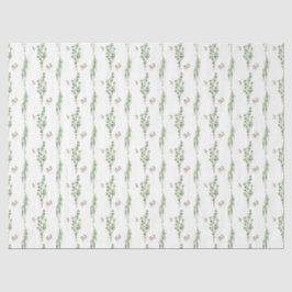 Papel De Seda Série de Eucalipto em Aquarela Design 17