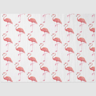 Papel De Seda Série de Flamingo em Aquarela Design 1