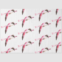 Papel De Seda Série de Flamingo em Aquarela Design 10