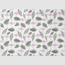 Papel De Seda Série de Flamingo em Aquarela Design 19