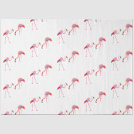 Papel De Seda Série de Flamingo em Aquarela Design 8