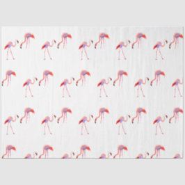 Papel De Seda Série de Flamingo em Aquarela Design 9