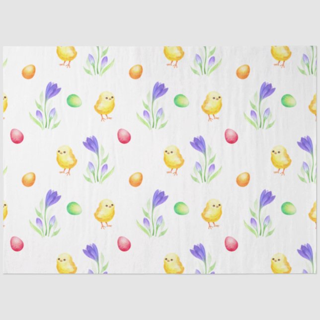 Papel De Seda Série de Galinhas de Páscoa Design 1 (Frente )