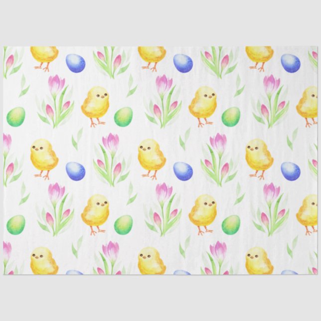 Papel De Seda Série de Galinhas de Páscoa Design 5 (Frente )