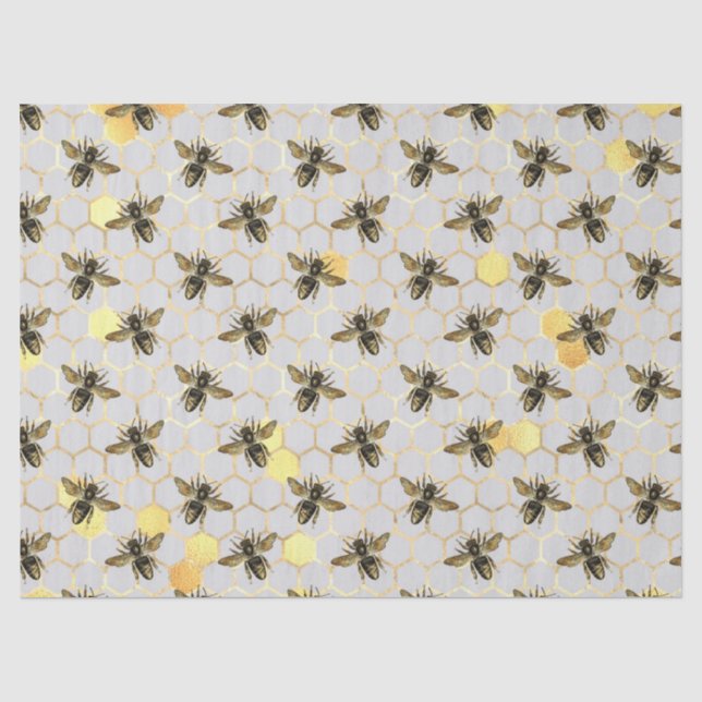 Papel De Seda Série de Girassol e Abelha Design Sete (Frente )