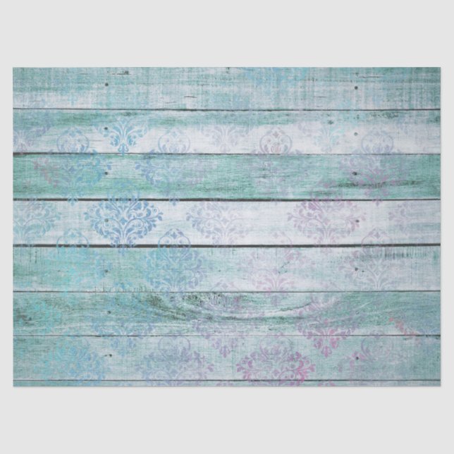 Papel De Seda Série de Madeira Shabby Chic Design 6 (Frente )