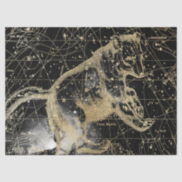 Papel De Seda Série de Mapa Estelar Galáxia Dourada e Preta Desi