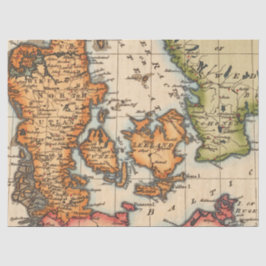 Papel De Seda Série de Mapas Antigos 1 Design 10