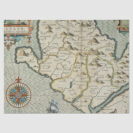 Papel De Seda Série de Mapas Antigos 1 Projeto 16
