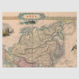 Papel De Seda Série de Mapas Antigos Design 1
