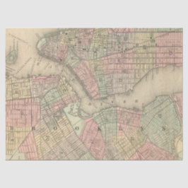 Papel De Seda Série de Mapas de Cidade Design 6