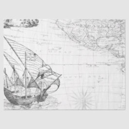 Papel De Seda Série de Mapas Digitais Preto e Branco Design 10