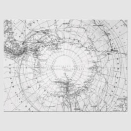 Papel De Seda Série de Mapas Digitais Preto e Branco Design 3