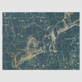 Papel De Seda Série de Mapas Estelares da Galáxia Dourada Design