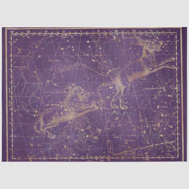 Papel De Seda Série de Mapas Estrela Dourada Design 5 (Frente )