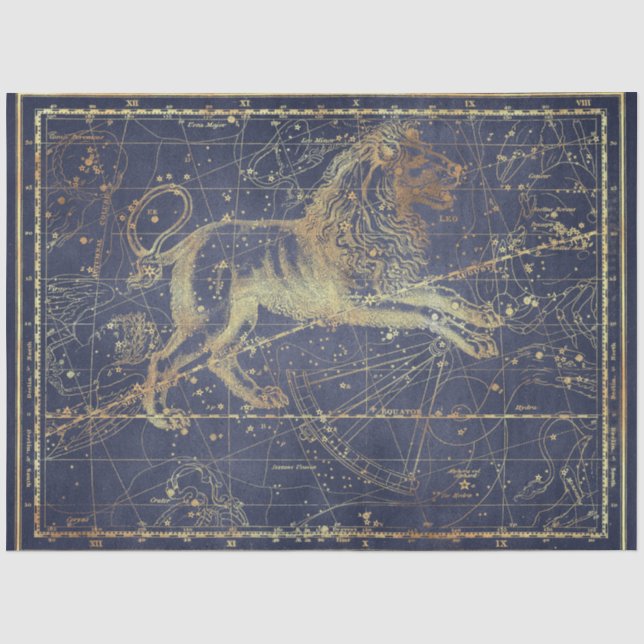 Papel De Seda Série de Mapas Gold Star Design 18 (Frente )