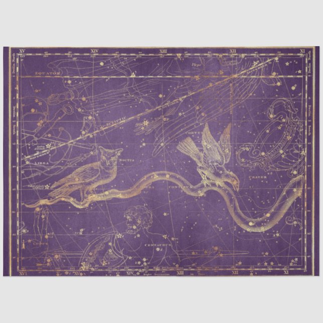 Papel De Seda Série de Mapas Gold Star Design 2 (Frente )