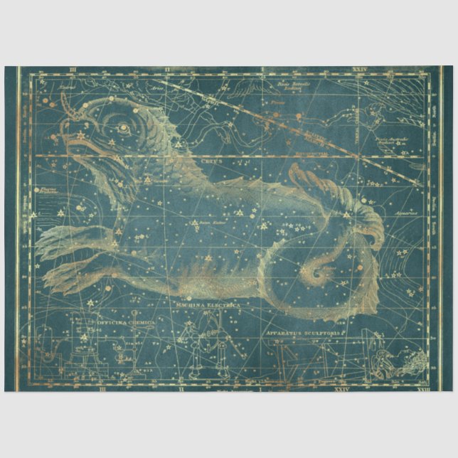 Papel De Seda Série de Mapas Gold Star Design 22 (Frente )