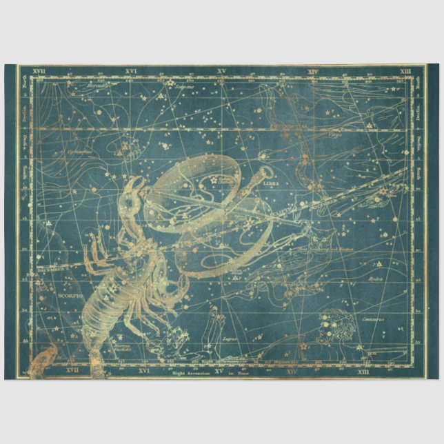 Papel De Seda Série de Mapas Gold Star Design 23 (Frente )