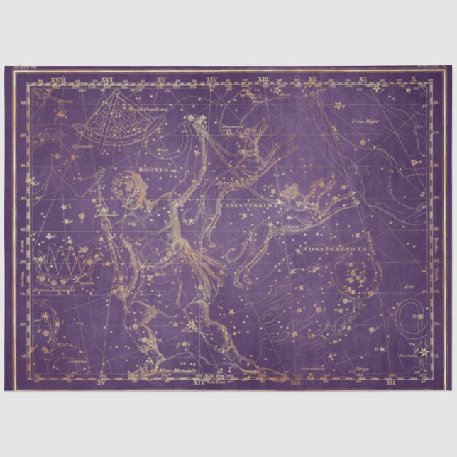 Papel De Seda Série de Mapas Gold Star Design 8 (Frente )