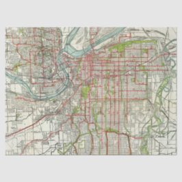 Papel De Seda Série de Mapas Urbanos Design 10