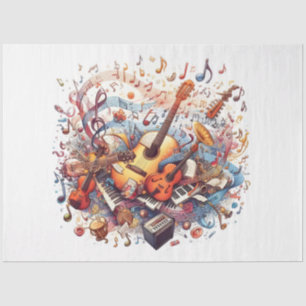 Papel De Seda Série de Notas Musicais Design 11