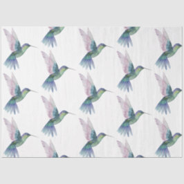 Papel De Seda Série de Pássaros Tropicais: Design de Beija-flor 