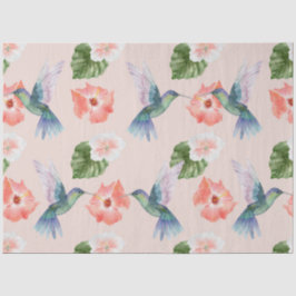 Papel De Seda Série de Pássaros Tropicais: Design de Beija-flor 