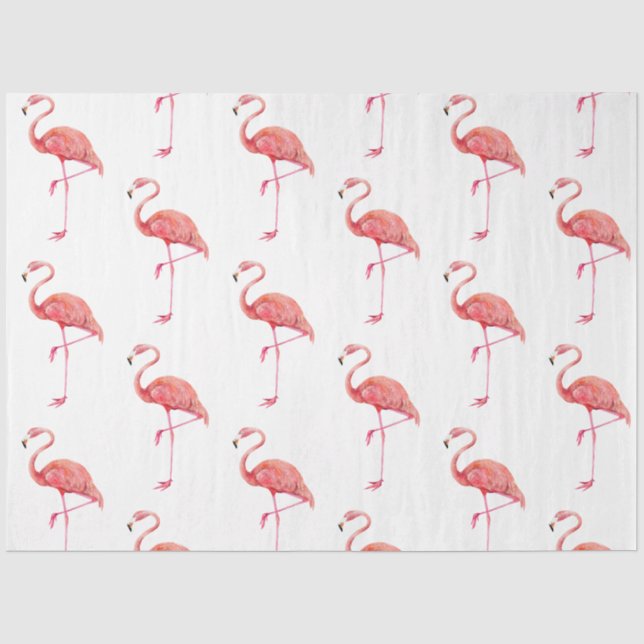 Papel De Seda Série de Pássaros Tropicais: Design de Flamingo 2 (Frente )