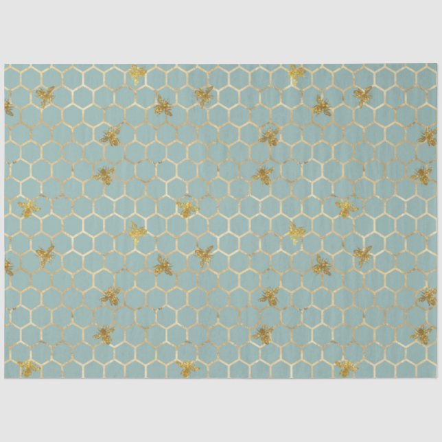 Papel De Seda Série Design Abelha Adorável 48 (Frente )