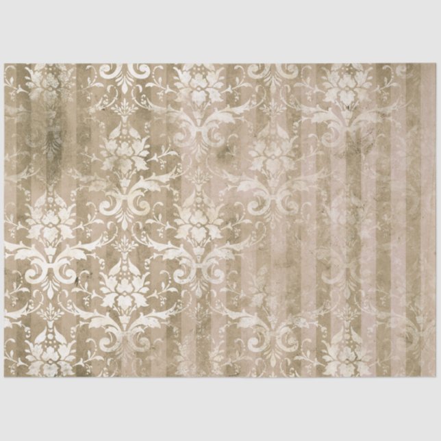 Papel De Seda Série Design Damask Ephemera nº 12 (Frente )