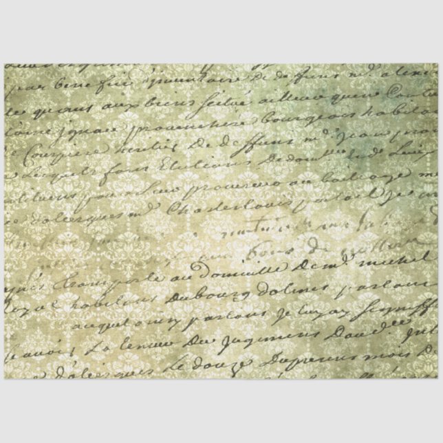 Papel De Seda Série Design Damask Ephemera nº 16 (Frente )