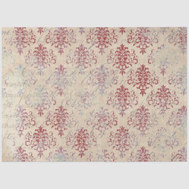 Papel De Seda Série Design Damask Ephemera nº 3 (Frente )