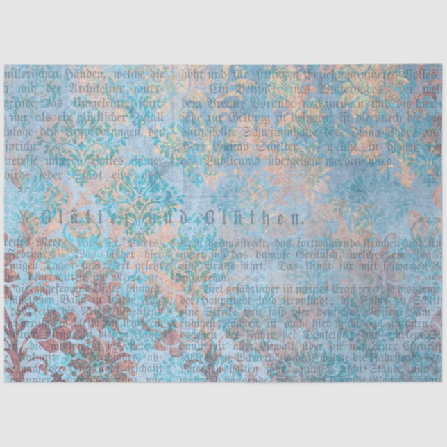 Papel De Seda Série Design Damask Ephemera nº 7 (Frente )